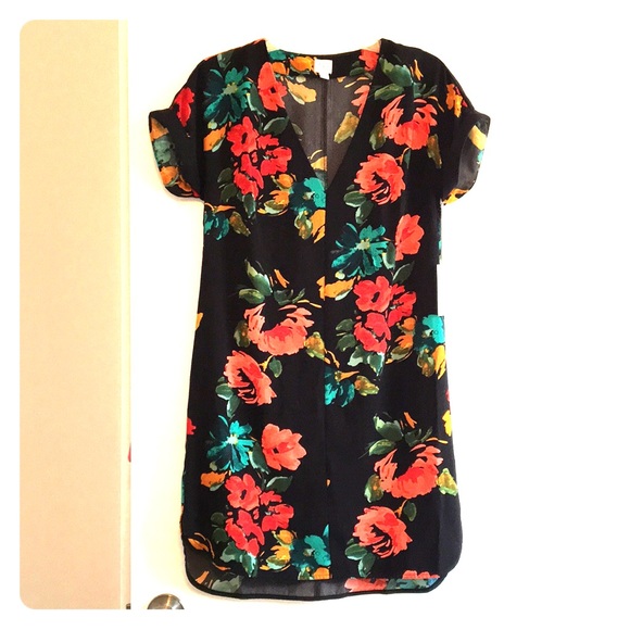 a new day black floral dress